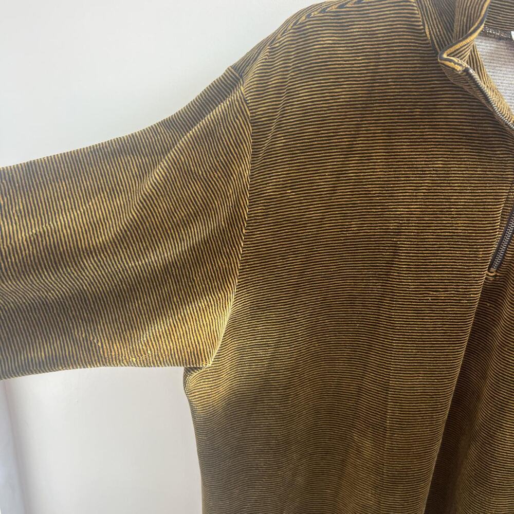 Chaus sport golden brown and black striped men’s shirt medium - Picture 5 of 5